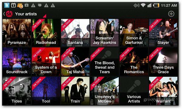O SongKick agora possui um aplicativo para Android