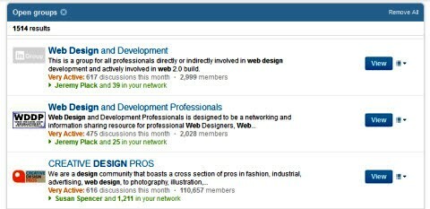 LinkedIn grupos web design