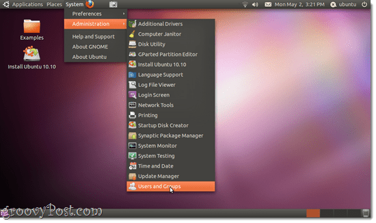 adicionar usuários e grupos no ubuntu