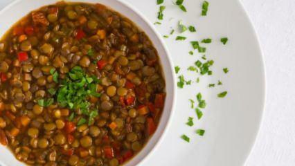 A sopa de lentilha verde faz você ganhar peso? Receita de sopa de lentilha de baixa caloria