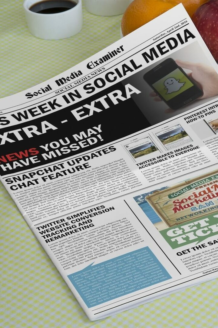 examinador de mídia social notícias semanais 2 de abril de 2016