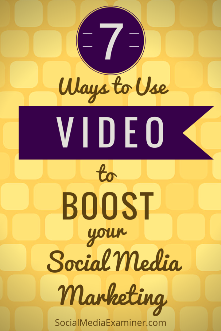 7 maneiras de usar o vídeo para impulsionar seu marketing de mídia social: examinador de mídia social
