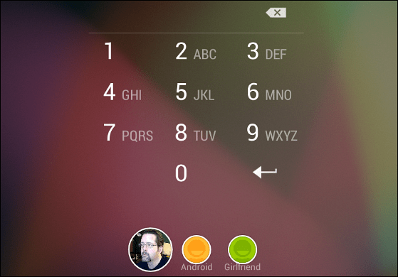 Tablets de contas de usuário do Android 4.2