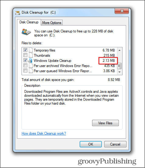 atualização do windows 7 excluir arquivos antigos limpos