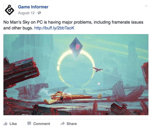 post do facebook do informer do jogo