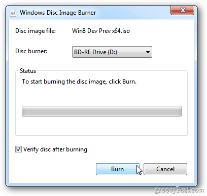 Gravador de imagem de disco do Windows