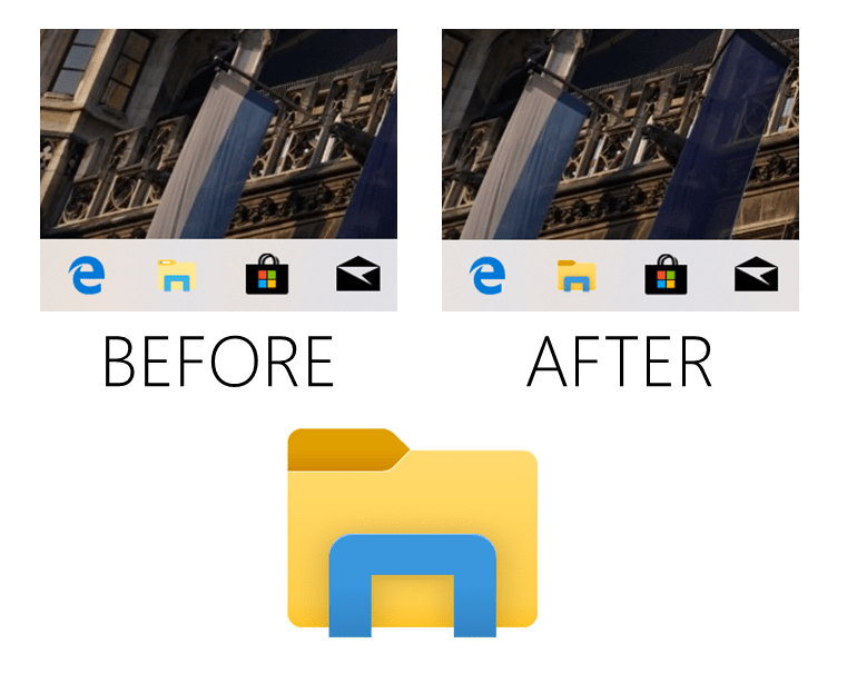 Novo ícone do File Explorer Windows 10 19H1