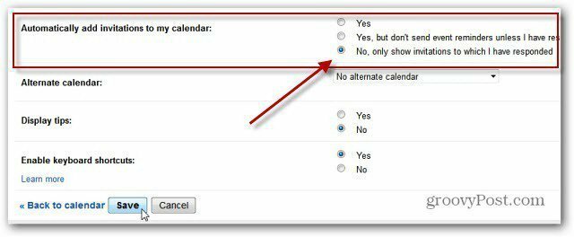Desativar notificações de convite de eventos da agenda do Google+