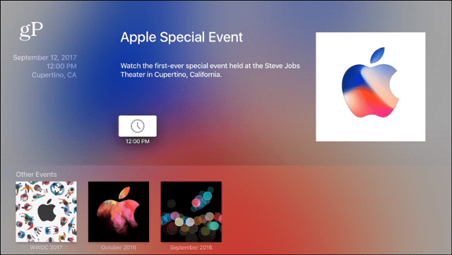 Evento especial da Apple Apple TV
