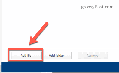 apagador de arquivos adicionar arquivo