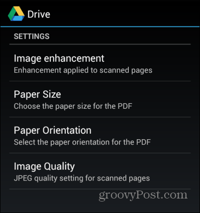configurações de verificação do Google Drive