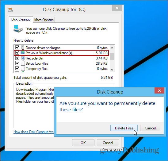 Instalações anteriores do Windows