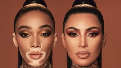 Kim Kardashian e Winnie Harlow tornaram-se rostos publicitários no mesmo quadro!