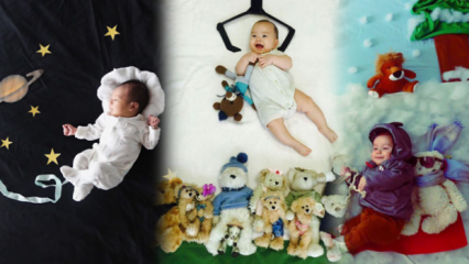 Lua por mês conceito baby photoshoot! Como tirar as mais diversas fotos de bebês em casa?