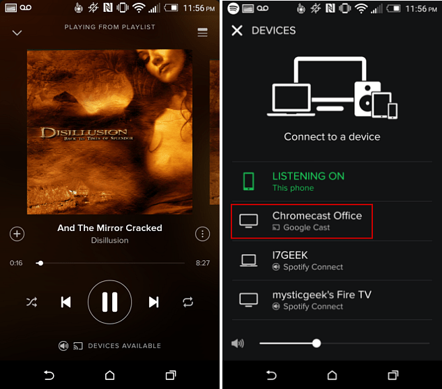 Spotify no Android