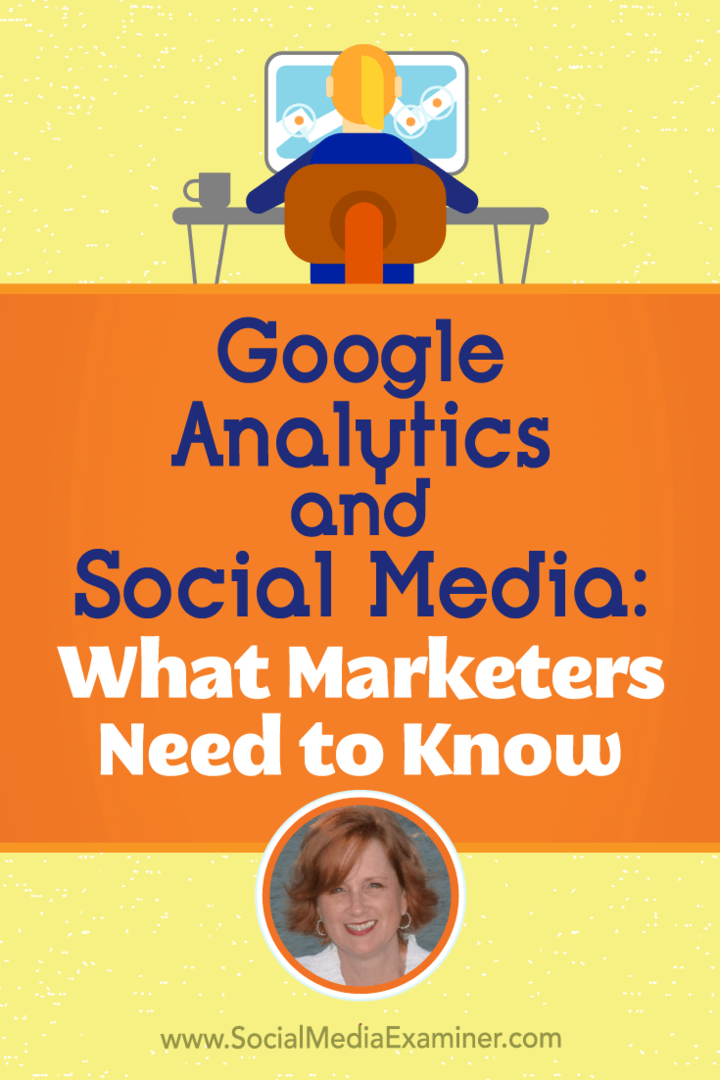 Google Analytics e mídia social: o que os profissionais de marketing precisam saber, apresentando insights de Annie Cushing sobre o podcast de marketing de mídia social.