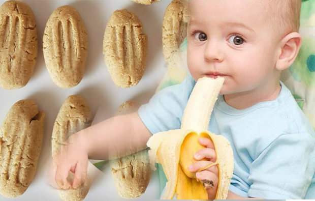 Receita do biscoito do bebê da banana