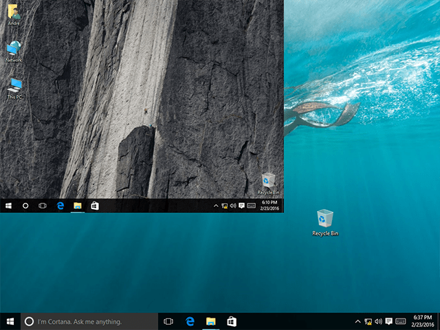 Parar ícones da área de trabalho do Windows 10 de alterar o local após uma atualização de tela