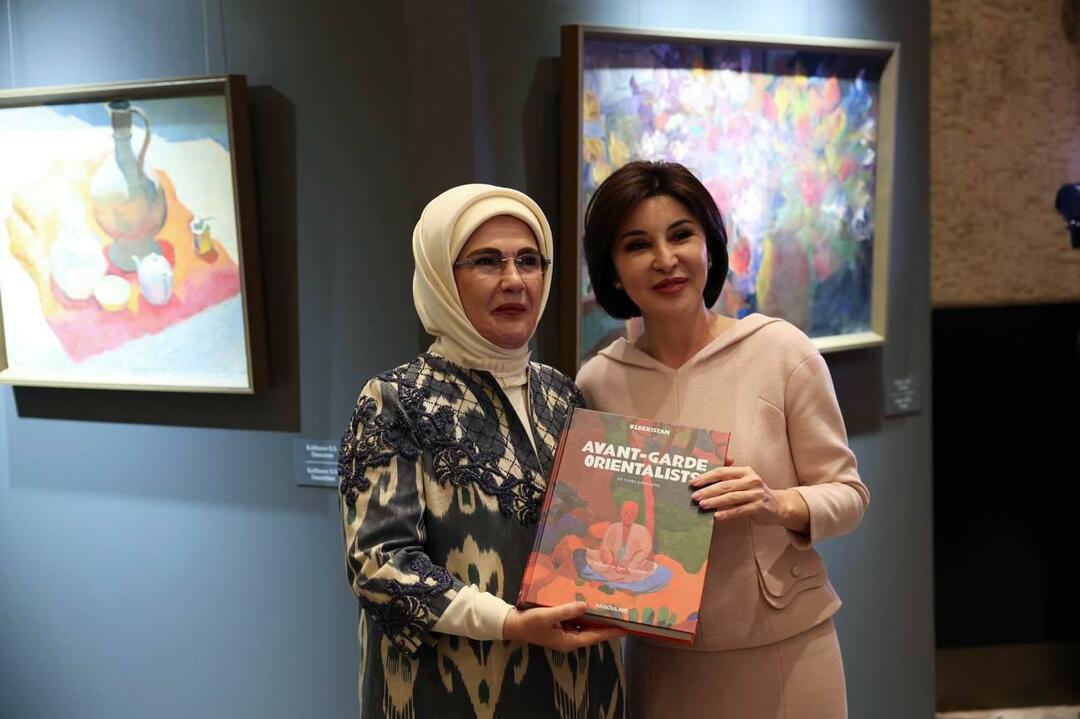 A visita de Emine Erdogan a Samarcanda! Visitei a exposição Cores do Uzbequistão