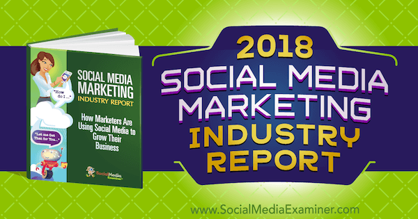 2018 Relatório da indústria de marketing de mídia social sobre examinador de mídia social.