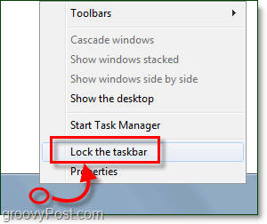 bloquear a barra de tarefas no windows 7