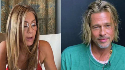Brad Pitt e Jennifer Aniston se encontram em evento de leitura