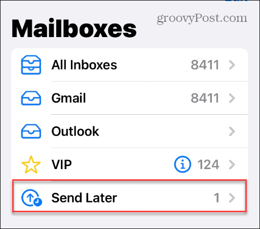 Agendar e-mails no iPhone