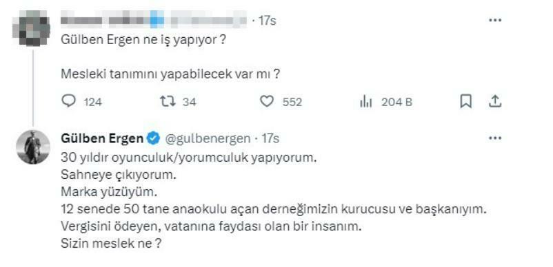 Resposta de Gülben Ergen 