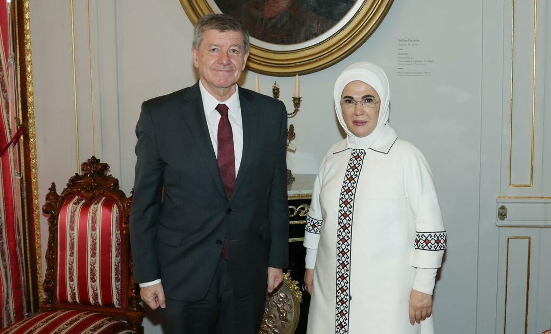 A primeira-dama Erdoğan reuniu-se com o vice-secretário-geral das Nações Unidas!