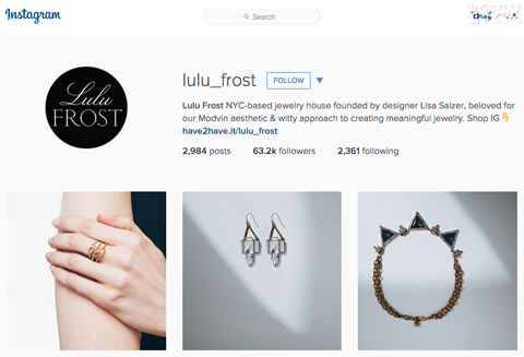 perfil lulu frost instagram