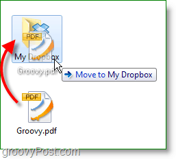 Captura de tela do Dropbox - arraste e solte arquivos para fazer backup deles on-line