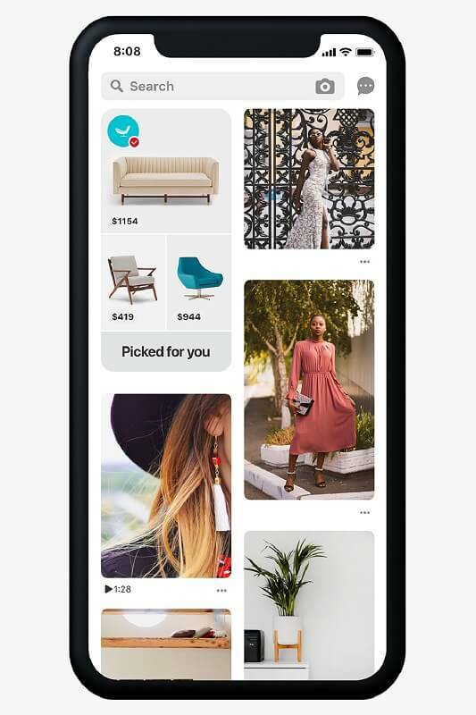 O Pinterest introduziu recomendações de compras mais dedicadas e personalizadas no Home Feed com catálogos navegáveis ​​e centros personalizados de ideias compráveis.