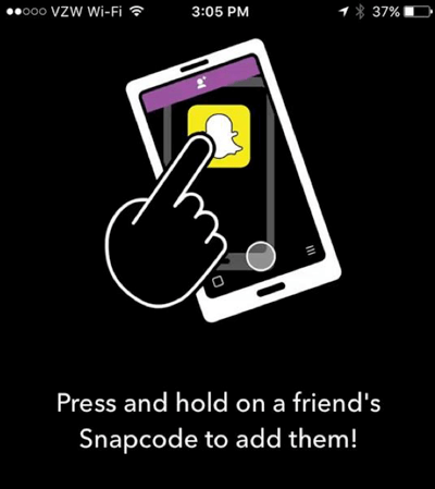 snapchat adicionar por snapcode