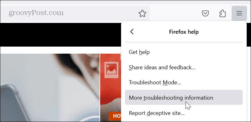 mais solução de problemas do Firefox