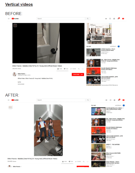O YouTube atualizou a maneira como os vídeos verticais são vistos no desktop.