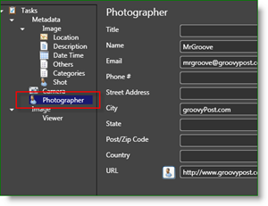 Meta Dados do Fotógrafo do Microsoft Pro Photo Tools:: groovyPost.com