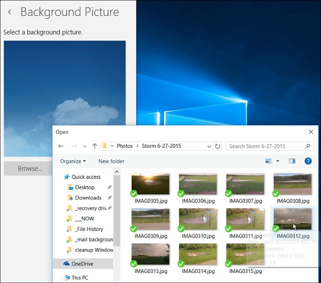 Alterar a imagem de plano de fundo do Windows 10 Mail ou deixá-la em branco