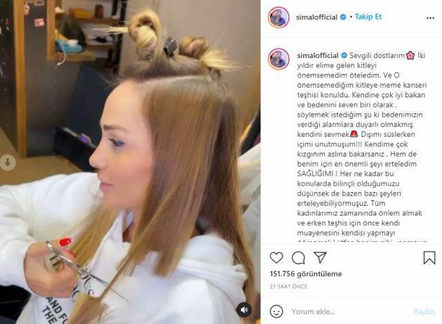 A jovem cantora Şimal tem câncer de mama
