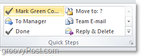 personalizar a lista de etapas rápidas no Outlook 2010