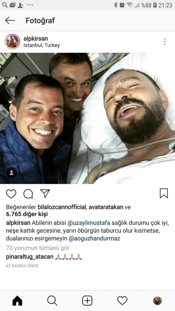 A primeira foto de Mustafa Topal que teve um ataque cardíaco!