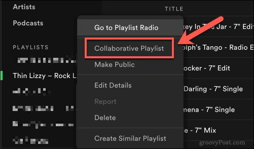 Tornando as playlists do Spotify colaborativas