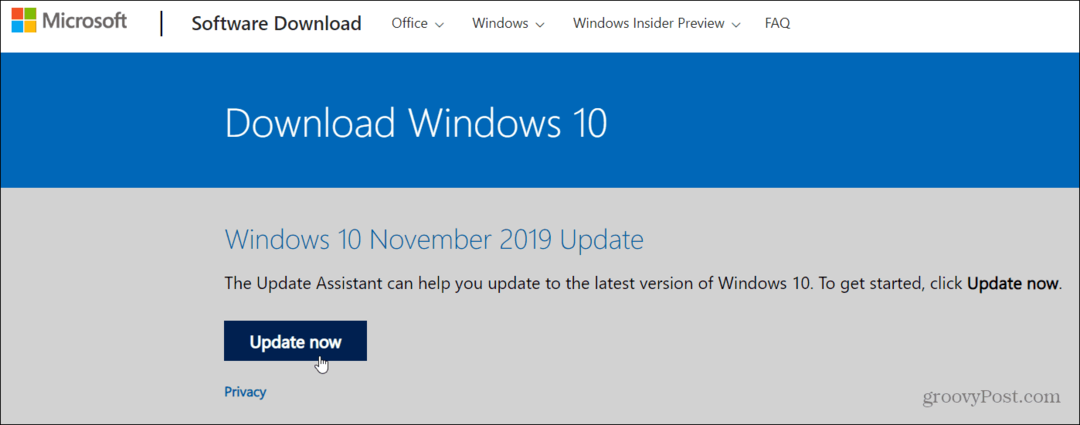 Como instalar a atualização do Windows 10 versão 1909 de novembro de 2019