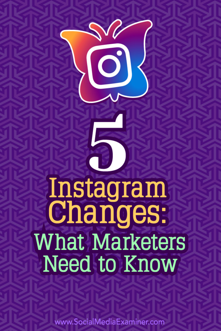 Dicas sobre como as mudanças mais recentes do Instagram podem afetar seu marketing.