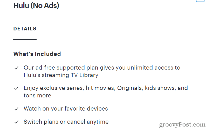 Hulu sem plano de anúncios