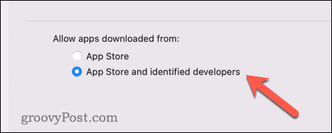 Permitir downloads de aplicativos em um Mac
