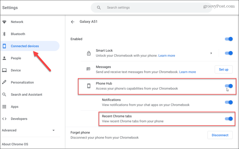 Chromebook hub do telefone