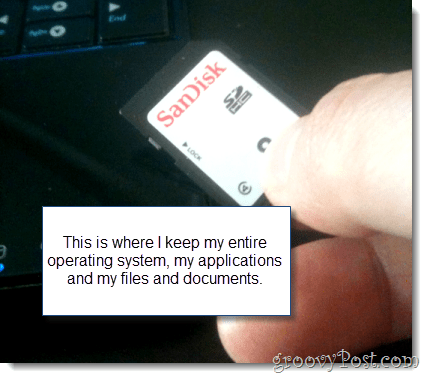  linux em um cartão flash