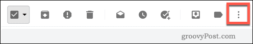 Ícone do menu de três pontos do Gmail