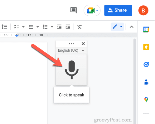 Ativar digitação por voz no Google Docs