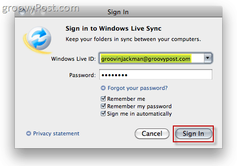 Windows Live Sync Beta no OS X